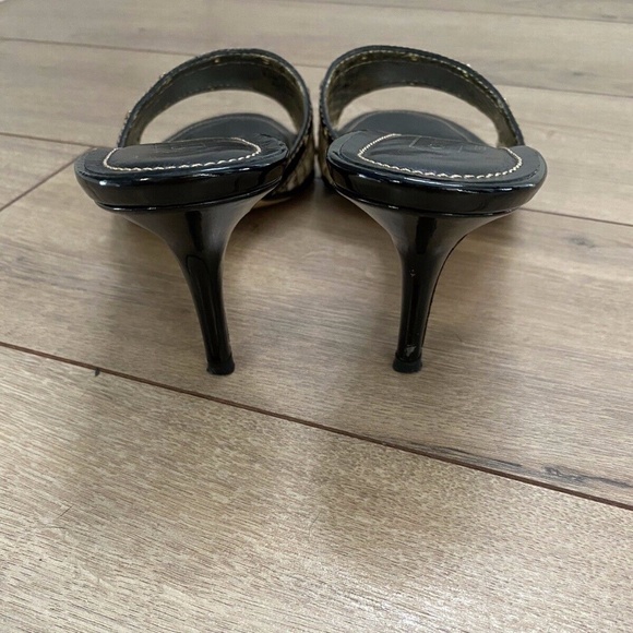 *SOLD* Coach Janna Open Toe Woven Heels Size 8 - Picture 3 of 4